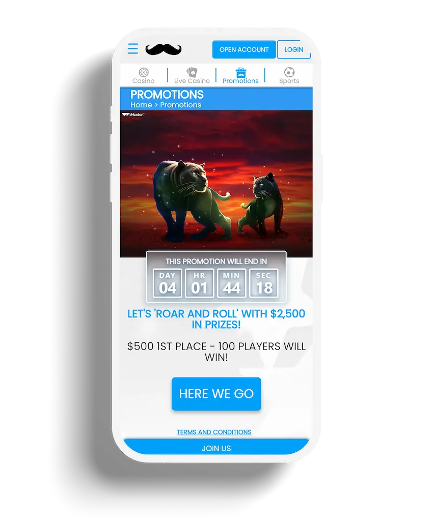 Mobile view of Mr.Play Casino promotions page with a countdown timer and prize details.