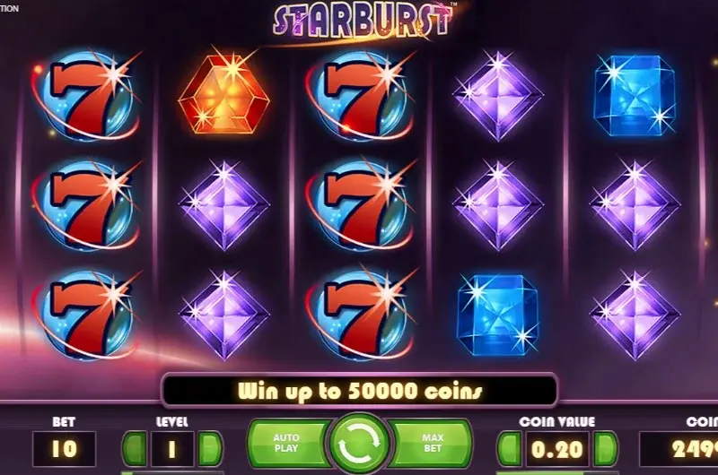 Starburst is one of the most popular online casino games. 